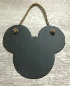 handmade slate micky mouse shape chalkboard blackboard message memo - Picture 1 of 5
