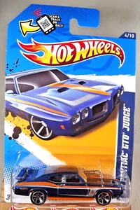 2012 Hot Wheels #104 Muscle Mania-GM 4/10 '70 PONTIAC GTO JUDGE Blue w/MC5 Spoke - Picture 1 of 5