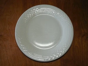 Gibson Everyday PISCES White Dinner Plate 10 3/4" Scale Rim 1 ea     9 available - Picture 1 of 4