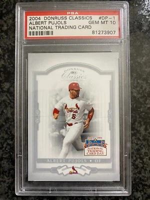 ALBERT PUJOLS 2004 DONRUSS CLASSICS NATIONAL TRADING CARD DAY #1 PSA 10 Gem Mint - Image 1 of 2
