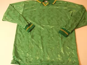 Maglia calcio vintage taglia 44" XL verde 11 portiere? Retro M.G. Abbigliamento sportivo - Foto 1 di 10