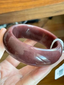 纯天然玉镯 Grade A 100% Untreated Aventurine Gemstone Bangle 佘太翠 56.3 Mm 56 Mm 56mm - Picture 1 of 2