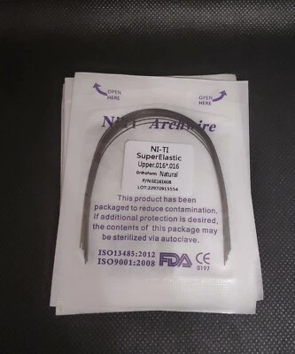 Fios de arco ortodônticos dentais super elásticos NITI retangulares de forma natural - Imagem 1 de 4