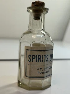 Toronto Medicine T Eaton Drug Co Spirit Of Camphor Bottle Apothecary - Picture 1 of 7