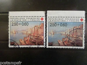 FRANCE 1991, VARIETE de COULEURS timbre 2733a, CROIX ROUGE, oblitéré, VF STAMPS - Photo 1/1