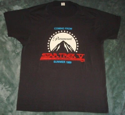 VTG 1989 STAR TREK V FINAL FRONTIER SHIRT LARGE SINGLE STITCH MOVIE PROMO 80s 5 - Image 1 of 4