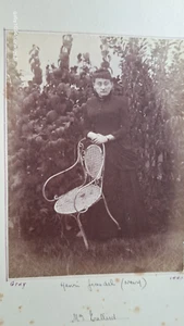 photo ancienne snapshot 1888  H. Jeandel  Lorraine Nancy Mme Ballard jardin - Imagen 1 de 2