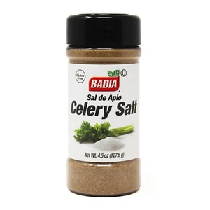 Sal de apio Badia, Sal de Apio, sin gluten, kosher, botella de 4,5 oz - Imagen 1 de 1