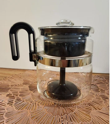 Gemco Percolator Stovetop Coffee Pot Heat Resistant Glass Vintage Complete - Image 1 of 4