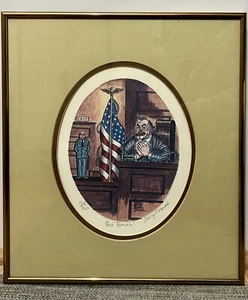 Framed George Crionas (1925-2004) Lithograph “His Honor!” #134/950 16”x14.5” - Picture 1 of 6