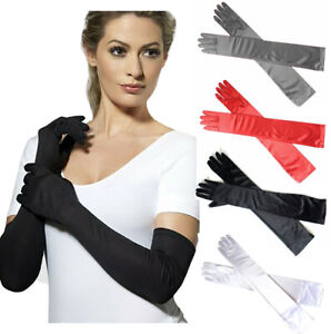 Stretch Women Extra Long Gloves Wrist Elbow Opera Evening Party Fancy Costume