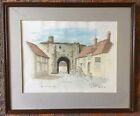 Watercolour The Landgate Rye Signed W S Libby Mounted And Framed