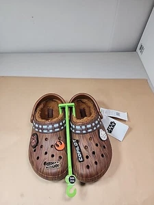 Size 4 Star Wars Chewbacca X Crocs Classic Lined Clog Espresso 2023 New No Box - Picture 1 of 10