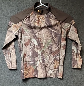 Under Armour Men's Camo Compression Long Sleeve Mock Shirt Real Tree Sz 3XL - Picture 1 of 9