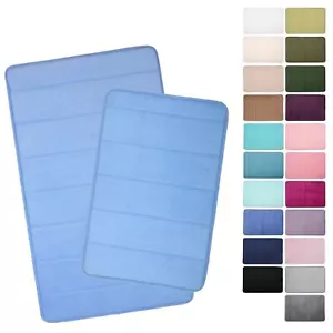 Microfibre Memory Foam Bathroom Shower Bath Mat With Non Slip Back - 22 Colours - Picture 1 of 24