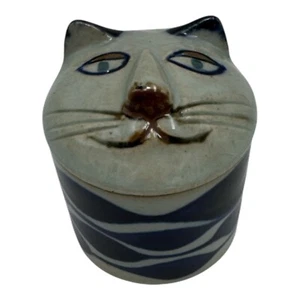 Vintage Takahashi Cat Canister Trinket Box W/Lid 1980's - Picture 1 of 11