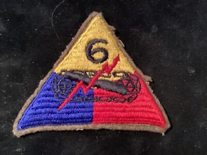 WW2 6TH ARMOR DIVISION WOOL PATCH IN EXCELLENT CONDITION - Picture 1 of 2