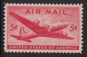 Scott C32- DC-4 Skymaster- MNH 5c 1946- unused mint Airmail stamp