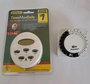 Set Of Indoor Timers First Alert Model LS220 & Stanley Timer NIB - Picture 1 of 7