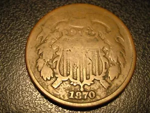 1870 Two Cent Piece BETTER DATE - Picture 1 of 4