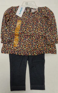 NWT Carters Floral Top & Legging 2 Piece Set Size 12M - Picture 1 of 1