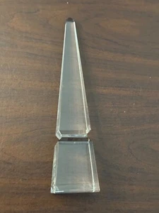Scultura Obelisco Osiride Francia Cristallo Baccarat Vintage - Crepata - Foto 1 di 7