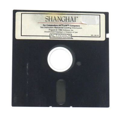 1986 Shanghai For Commodore 64 Activision 5.25" Floppy C64 / C128 - Image 1 of 2
