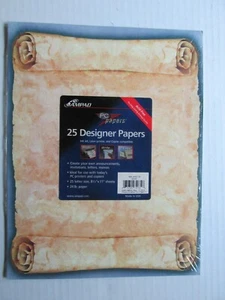 Ampad 25 Designerpapiere - Scroll Design 8,5 x 11 Blatt _ versiegelt - Bild 1 von 2