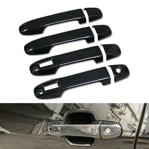 Carbon fiber Car Door Handle Cover Trims Overlay Fit Subaru Forester 2019-2022 - Picture 1 of 7