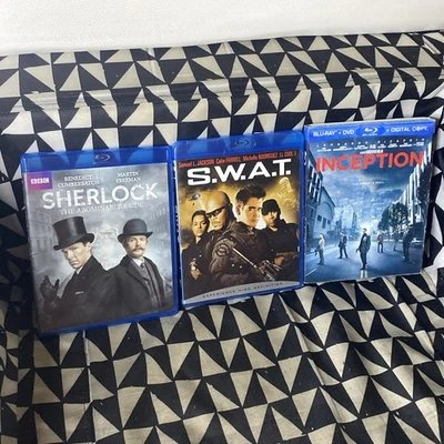 Inception - S.W.A.T.  - Sherlock The Abominable Bride -  Blu-Ray Lot Of 3 - Image 1 of 4