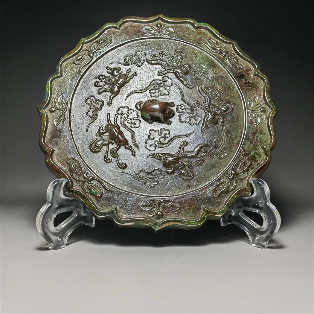 中国古董，銅鏡，古銅製。 arty-chinese-antiques-bronze-