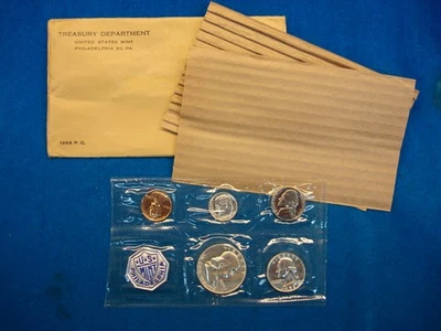 1956 U.S. PROOF SET - XTRA NICE OLDTIME  SET IN ORIG. ENVELOPE - Image 1 of 4