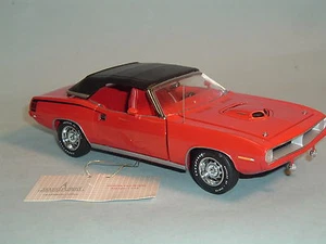 Plymouth Hemicuda 1970 convertible rojo Franklin como nuevo 1:24 diecast y exhibición - Imagen 1 de 10