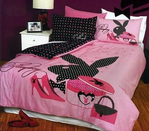 PLAYBOY GLAMOUR DOONA QUILT COVER SET - DOUBLE SIZE - FREE BEACH TOWEL - Picture 1 of 2