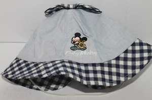 Disney Baby Mickey Design Sun Hat Baby Size 00 Brand New Elastic Strap - Picture 1 of 7