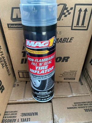 (ESTUCHE de 6 latas de 16 OZ) INFLADOR DE NEUMÁTICOS DE LLENADO Y SELLADO MAG1 Foto 1 de 2