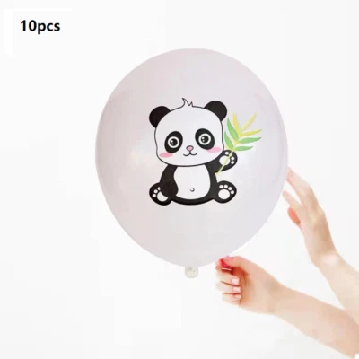 Panda Balloon Zoo Animal Birthday Party Decoration Quality Latex Cute 12" 10pcs - Image 1 of 4