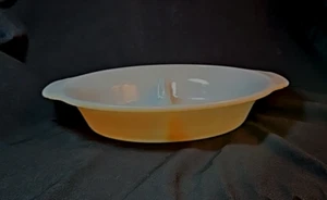 Fire King Ovenware DIVIDED DISH, Peach Luster Copper Tint #468 No Chips - Picture 1 of 8
