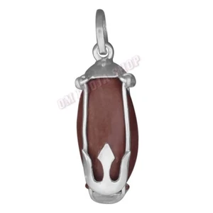 Trishul Design Narmada Shivling Silver Pendant Ompoojashop - Picture 1 of 4
