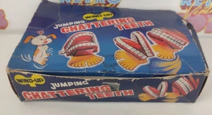 6X Chattering Teeth Wind Up Feet + Box Tested Not Working Vintage - Picture 1 of 6