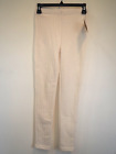 Ivory Beige Cable Knit Pull On Stretch Pants Casual Knit Tights Sz Small NWT
