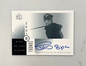 2001 SP Authentic Sign of the Times Thomas Bjorn #TB Rookie Auto RC