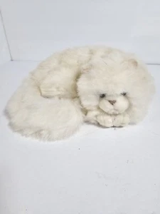 Russ Berrie Frosty Long Hair White Cat Plush Pre-owned - Picture 1 of 10