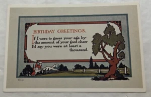 Birthday Greetings Poem. Postcard (S2) - Picture 1 of 2