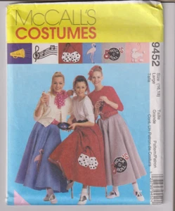9452 McCALLS - DISFRAZ: FALDA CIRCULAR CANICHE Y ENAGUAS con APLIQUES - Talla 16/18 - Imagen 1 de 2