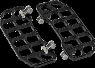 Par de tablas de piso para conductor dentado Joker negras Harley Fat Boy Lo 10-17 Foto 1 de 4