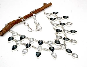 925 Sterling Silver Alexandrite Gemstone Handmade Jewelry Necklace S-17-18 - Picture 1 of 6