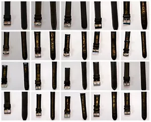 Cinturino Orologio IN Pelle Nero Elysee Attacco Dritto 18mm 20mm 21mm 22mm 24mm - Picture 1 of 10