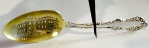Newman Illinois High School 5 1/2" Gold Washed Sterling Souvenir Spoon - Picture 1 of 2