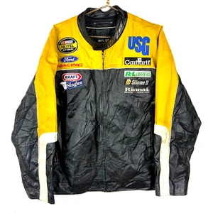 Giacca da corsa vintage Matt Kenseth Chase in pelle XL full zip Nascar - Foto 1 di 8